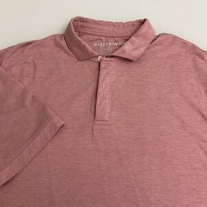 Mizzen + Main Men's Red Polo Shirt 2XL Trim Fit Stretch Golf Outdoor Casual‎